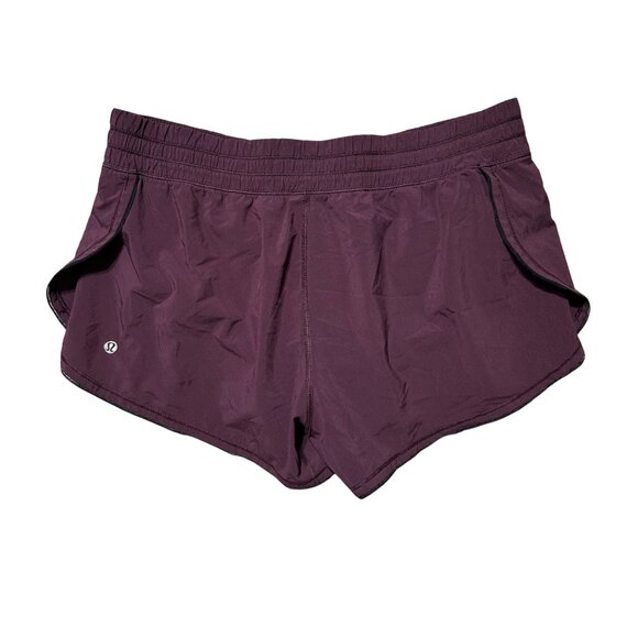 Lululemon Womens Size 8 Burgundy Swiftly Relaxed Fit Running Shorts - Picture 1 of 10